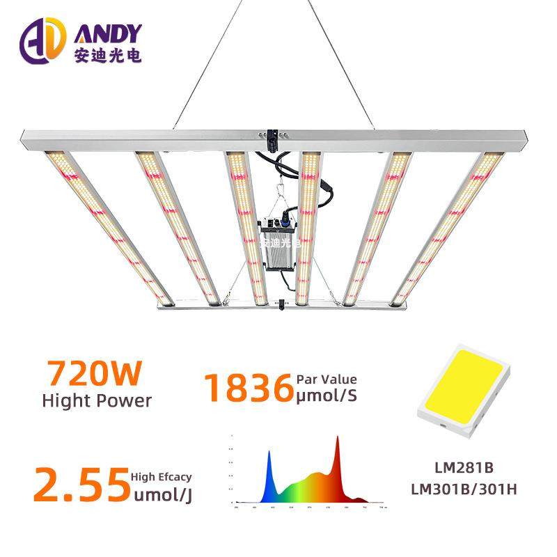 720W植物灯全光谱仿太阳光IR补光灯折叠式室内上色led植物生长灯