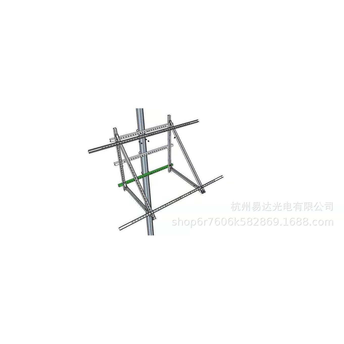 【年销量3000万】太阳能抱杆光伏支架4块180W全套含抱箍稳定可靠