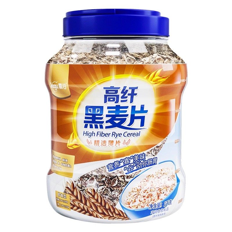 嘉谷高纤低脂黑麦片1kg桶装冲饮纯谷物即食早餐代餐饱腹大日期,咖啡/麦片/冲饮,纯燕麦片,淘宝优惠券,粉丝福利购,淘宝优惠卷