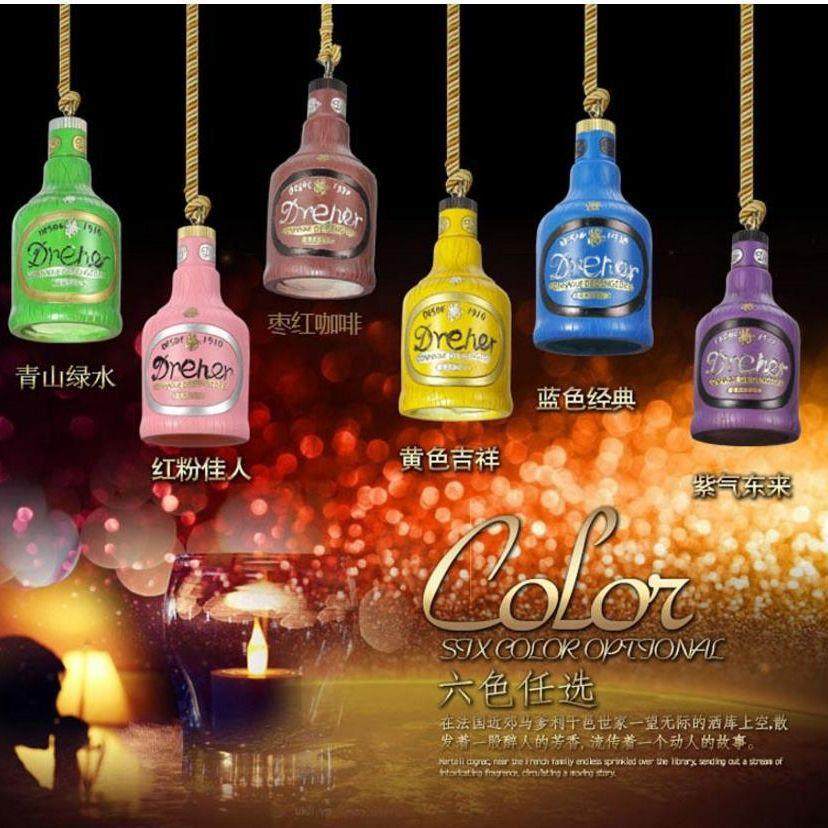 工业风酒瓶吊灯火锅奶茶店酒吧台创意民宿餐厅钱袋酒坛装饰特色灯,家装灯饰光源,智能吊灯,淘宝优惠券,粉丝福利购,淘宝优惠卷