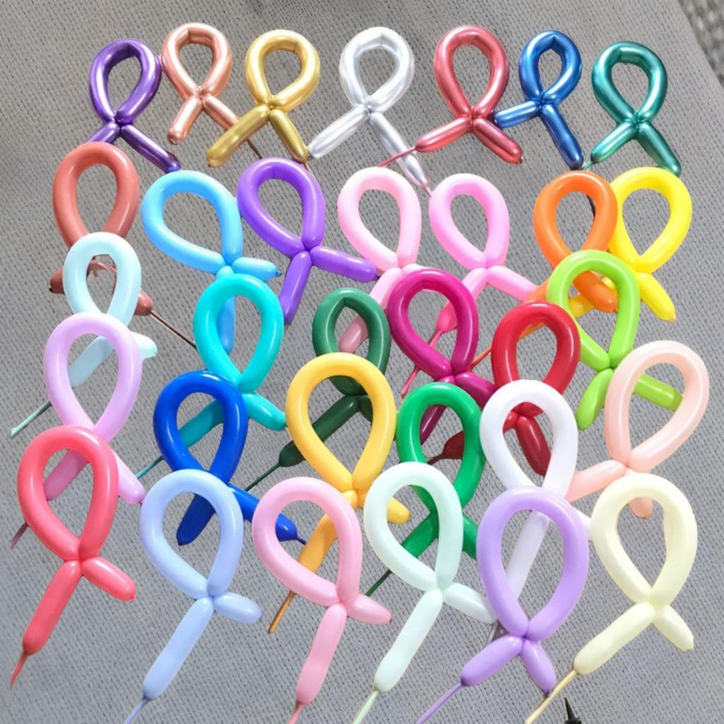 1.8克马卡龙长条气球金属260长条气球编制魔术气球哑光长条气球