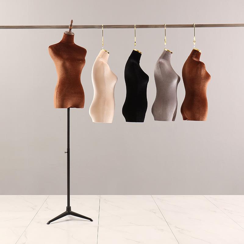悬挂婚纱女模特悬空展示架道具半身女装吊模服装店橱窗吊挂钩假人