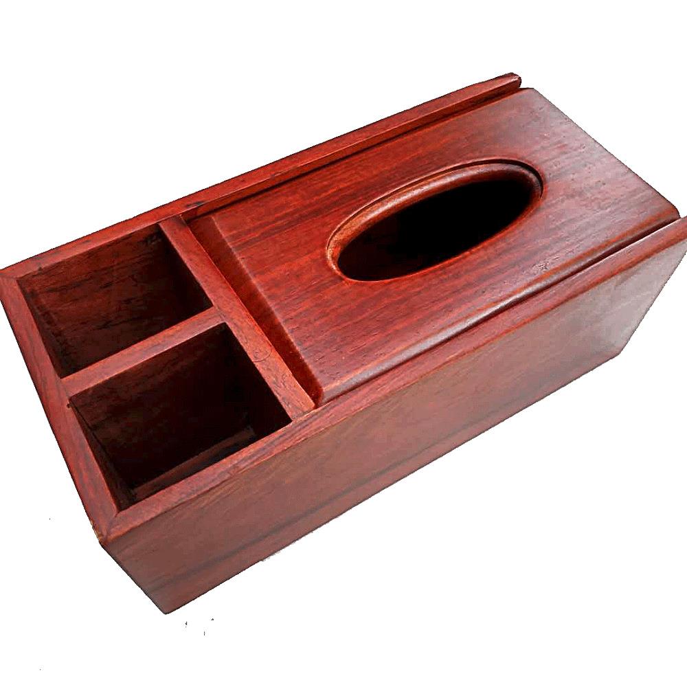 红木纸巾盒素面多用抽纸越南花梨木多功能多功能红木收纳盒可刻字