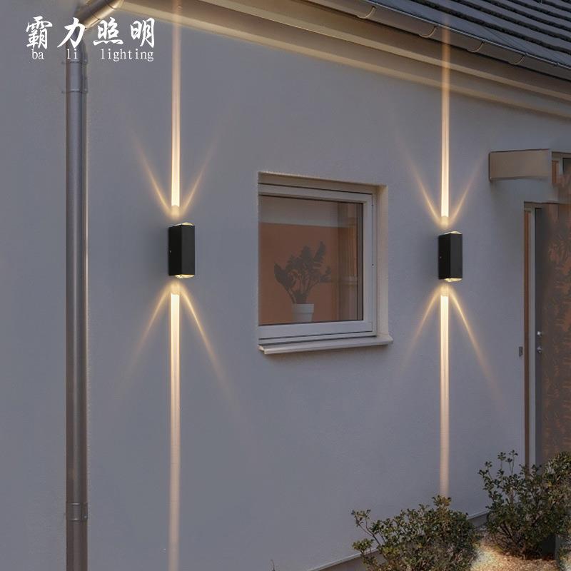 壁灯户外防水一束光射灯双头庭院灯室外墙灯大门口家用楼梯墙壁灯