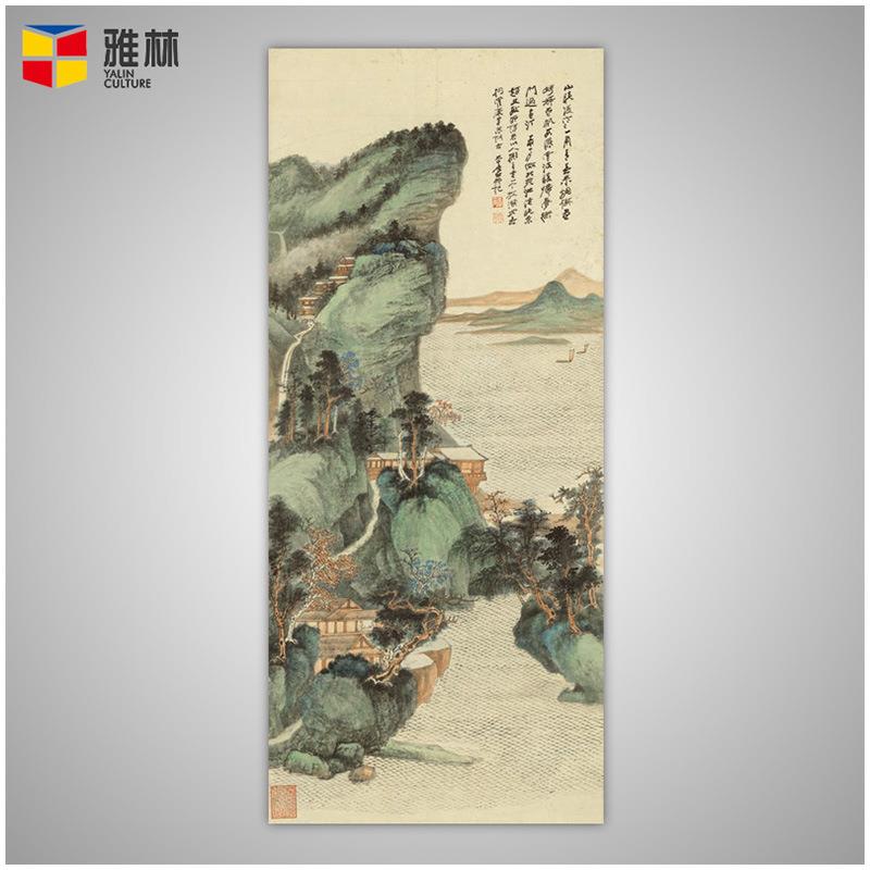 艺术微喷国画画芯复制装裱名家字画张大千玄关客厅装饰挂画