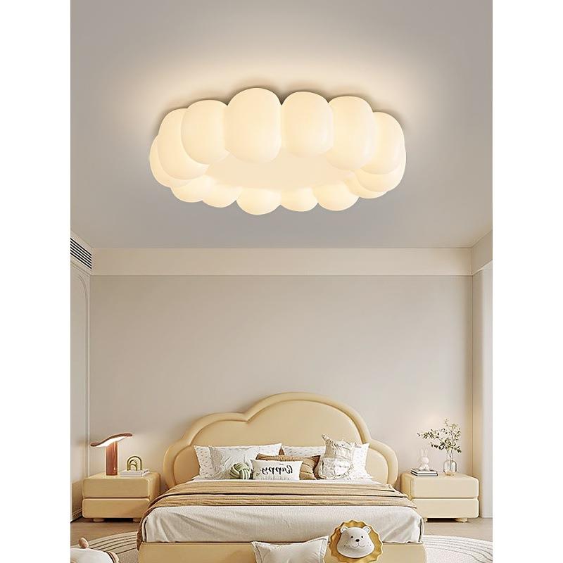 泡泡云朵卧室灯奶油风现代简约温馨浪漫中山灯具儿童房间主卧灯饰