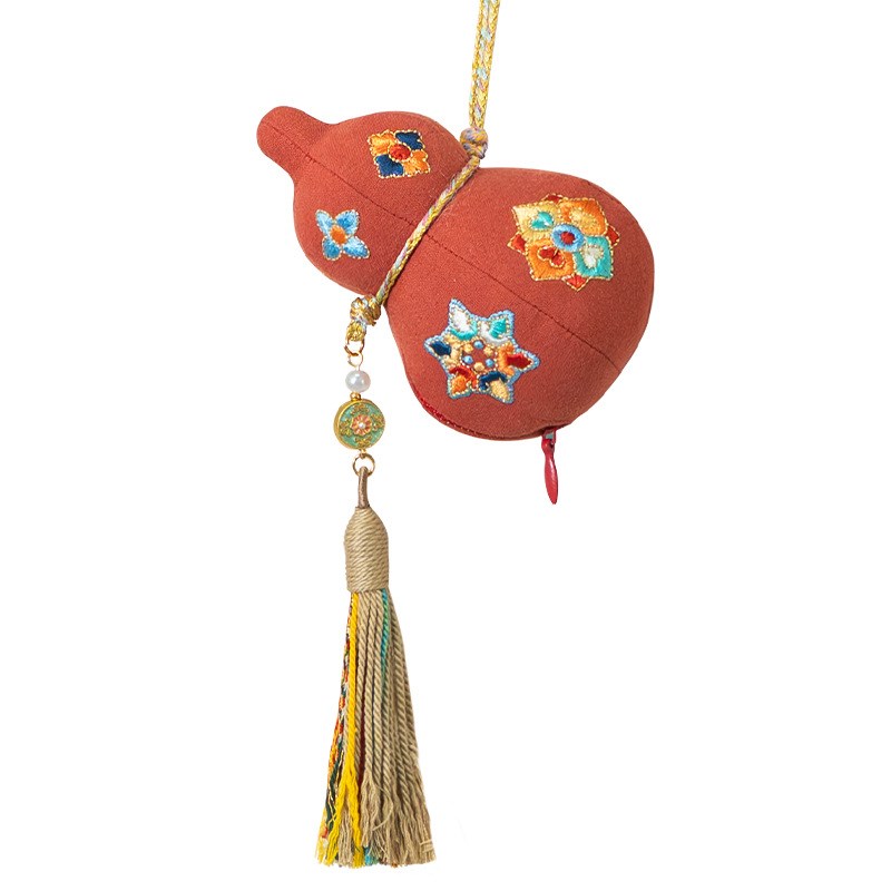 【钱丽】中秋刺绣葫芦香包新中式挂件福禄香袋立体平Z安福袋成品