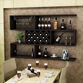 包邮 酒柜吊柜壁挂墙壁红酒架置物架简约壁柜储物柜挂柜餐厅订做