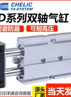 CHELIC气立可双轴双杆气缸TD16*10*20*25/30/40/50/60/75/100-SD2