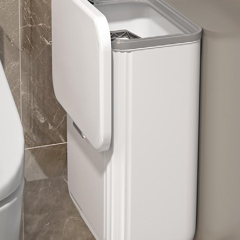 垃圾桶卫生间厕所壁挂式厨房家用大D号带盖厕纸收纳卫生桶夹缝纸