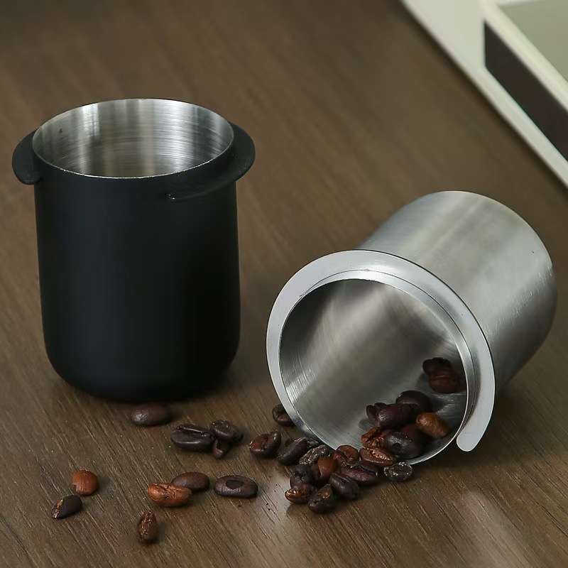 磨豆机接粉杯咖啡豆称量杯闻香杯子防飞粉58mm意式手柄接粉环加厚