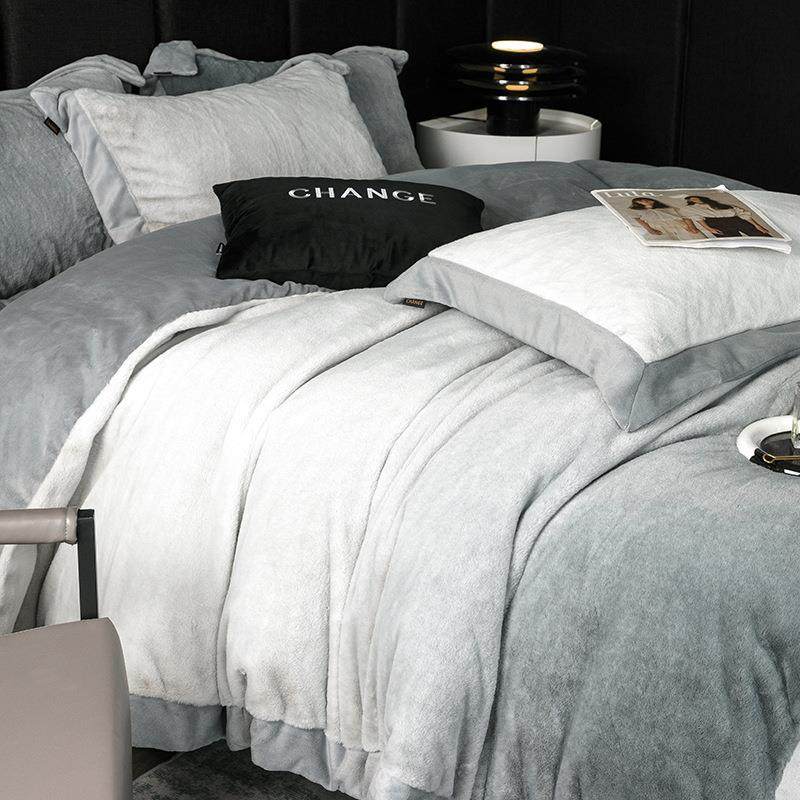 加厚保暖渐变紫貂绒四件套冬季加厚保暖雕花绒宝宝绒床单被套,纺织面料/辅料/配套,纺织机械配件,淘宝优惠券,粉丝福利购,淘宝优惠卷