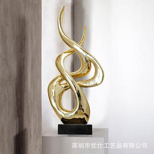 雕艺塑术品简约现代抽象轻奢BKJ树装饰楼品玄关桌酒店会所售脂处