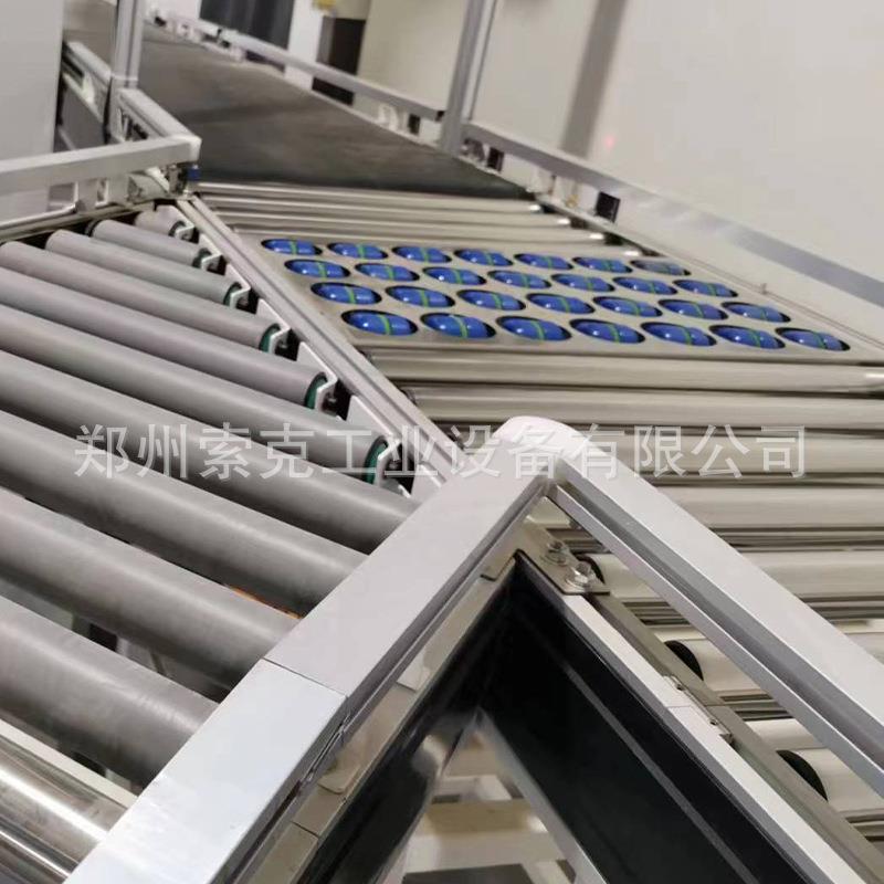 立流库物流线0运度45度60度转WDLGTX-1弯9滚筒输送线货物滚筒输送