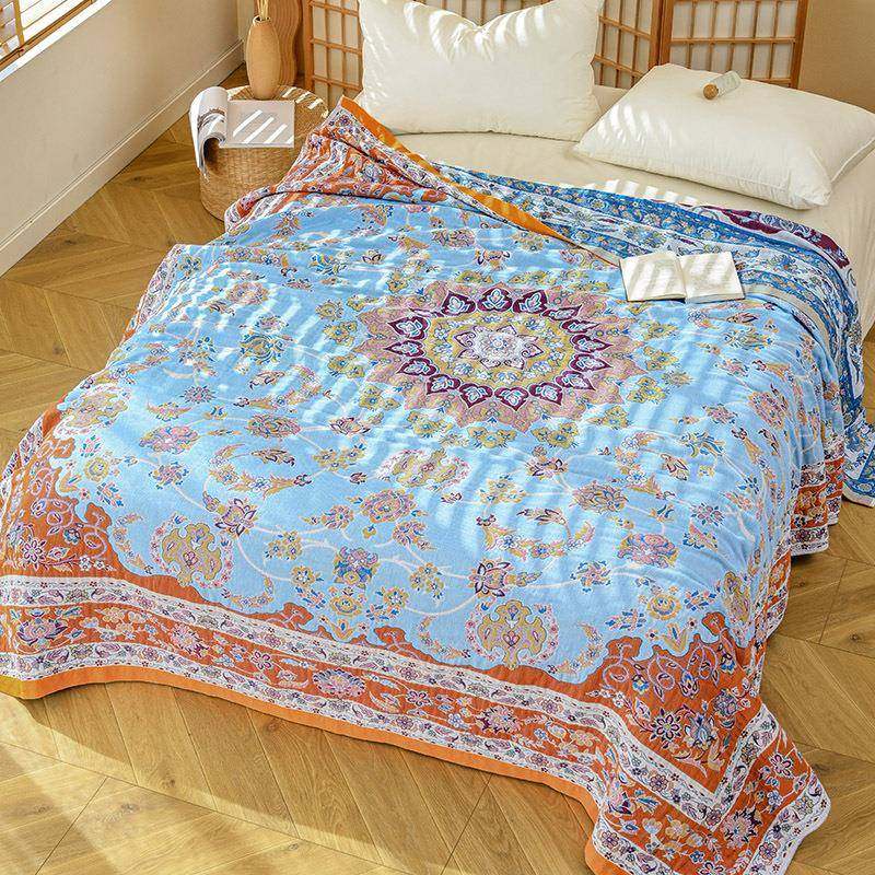 棉纱布四层毛巾被单双人空调毯01全棉纯沙发巾四季休闲盖仿羊绒地,床上用品,休闲毯/毛毯/绒毯,淘宝优惠券,粉丝福利购,淘宝优惠卷