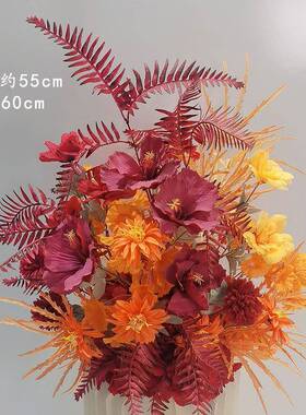 新款婚橱庆景道具花艺婚礼路引盆花123232花球舞台背桌花花点开业