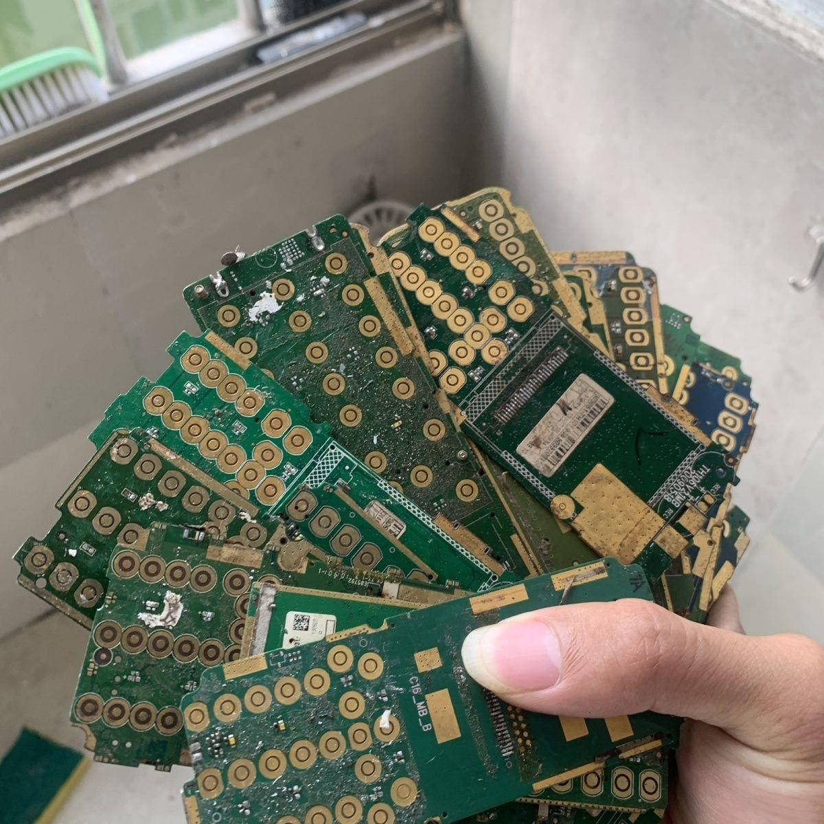 镀金废料手机主板按键