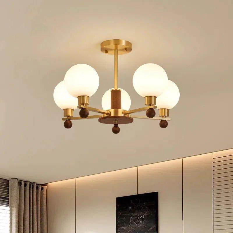 胡桃灯木客豆厅灯吊新款中古风301轻厅奢风大主灯魔餐厅吊顶灯具,家装灯饰光源,智能吊灯,淘宝优惠券,粉丝福利购,淘宝优惠卷