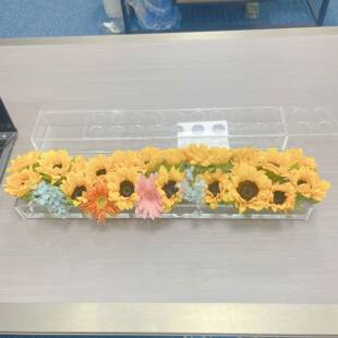 24长英366寸亚克力拉花盒带孔形抽盖带孔透明餐桌有方机玻璃家居