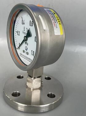 2上仪隔膜压力表Y10Y-100BF-0BF-MF不锈钢耐震DN5法a兰式1.0p径向