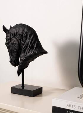 宋代美学样板间楼古处客厅电视柜复雕风马塑摆QYQ件书房书柜售装