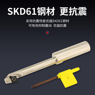 数控反向沉头刀直k柄反锪面铣刀杆180倒拉反拉沉头倒角反刮刀杆