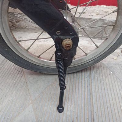 大行风行412自行车后脚撑14寸折叠车钢边撑脚架支撑停车架