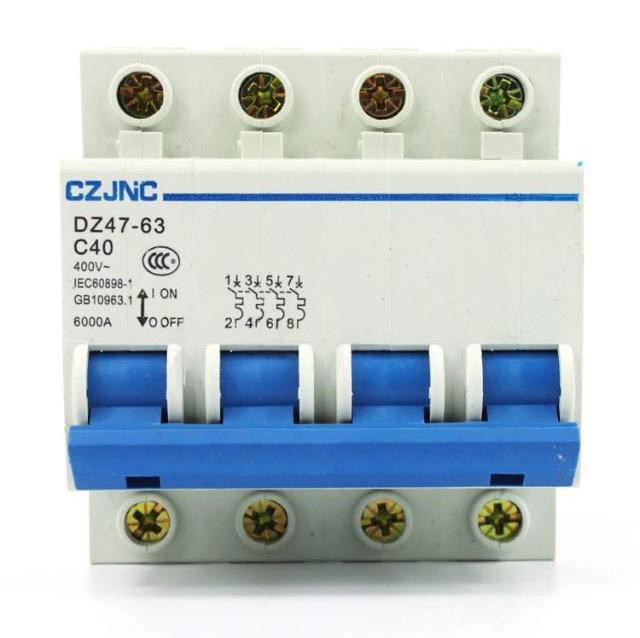 DZ47C45 断路器 过载保护4tP4极4匹空开16 20 25 32 40 50 63A