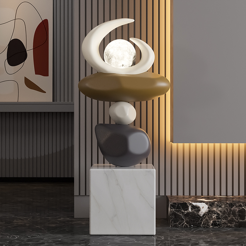 2025石来运转客厅大型落地灯摆件轻奢电视柜沙发旁高X级感乔迁装