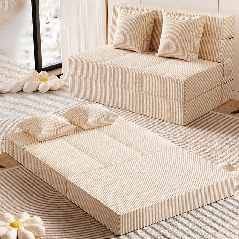 2025新款折叠沙发床一体两w用小户型家用客厅懒人沙发单人床多功