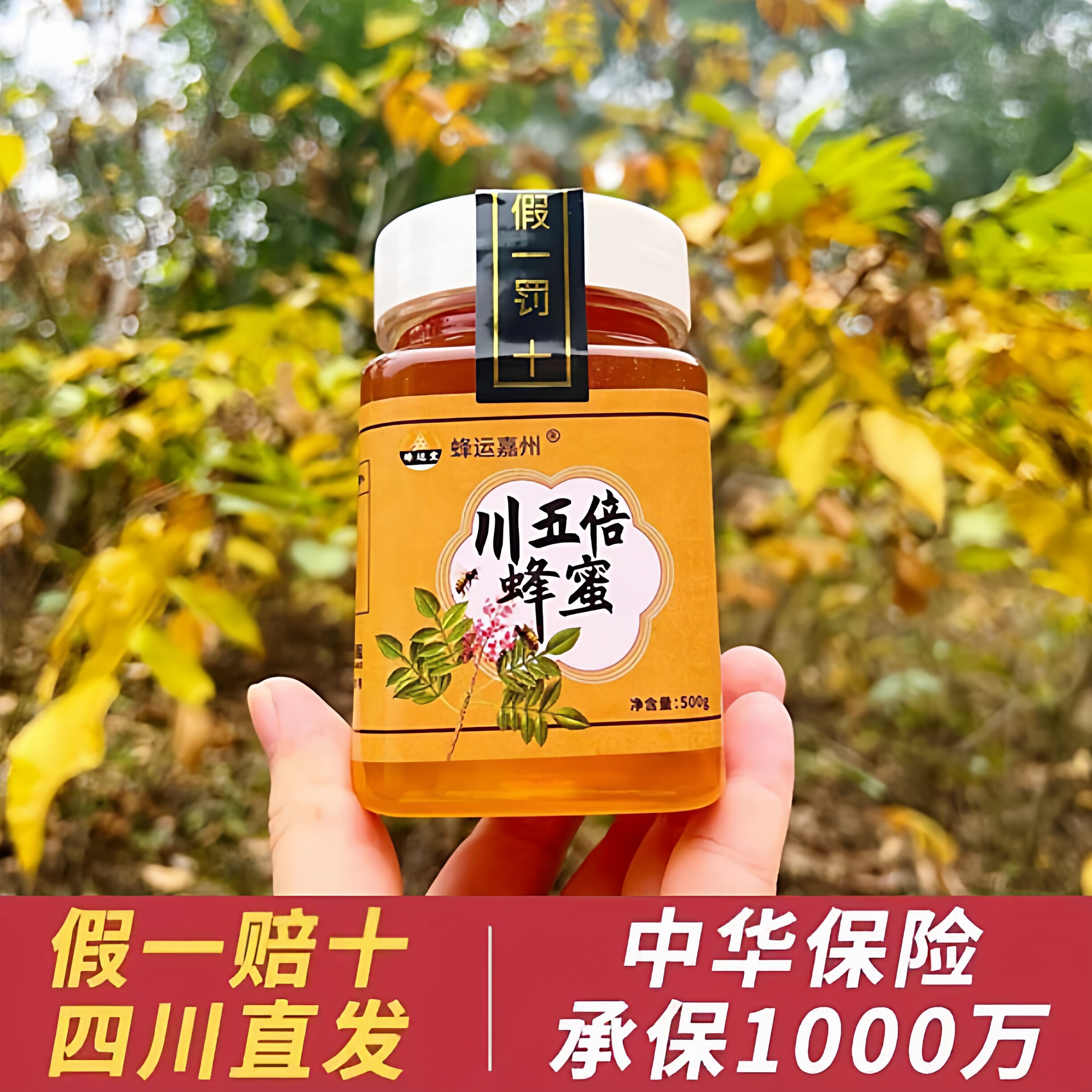 蜂运堂四川农家土蜂蜜深山纯正蜜源五倍子花蜜真蜜假一罚十