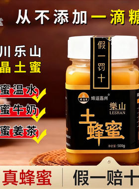 蜂运堂真蜂蜜四川乐山农家土蜂蜜百花结晶蜂蜜纯正优质蜜源500g