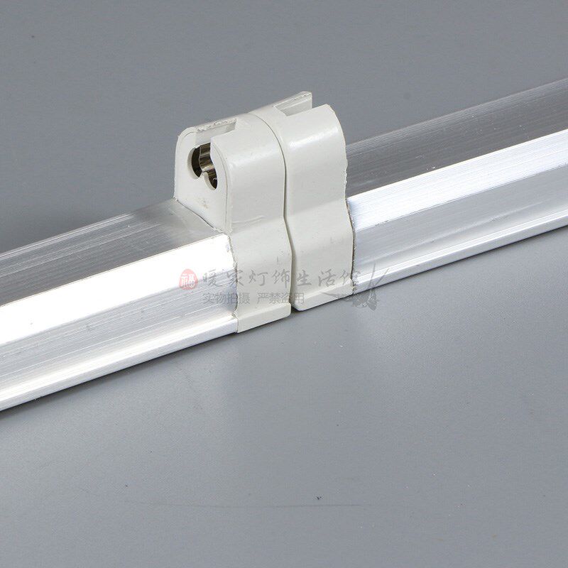 T4灯管支架老式长条家用rt5灯管28w日光灯架12w小镜前灯荧光灯底