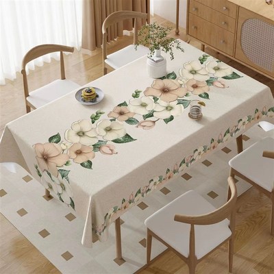 桌布防水防油免洗防l烫2025新款轻奢高级感餐桌垫欧式加厚茶几台
