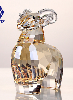 水晶摆件羊十二生肖卡通r动物高档生日礼物创意现代简约轻奢装饰