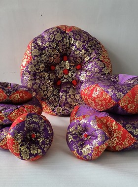 木鱼佛音垫子莲花彩垫打击乐器配垫棉布通用M双色法器绸缎配套棉