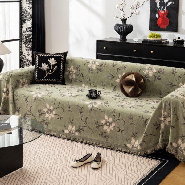 档双面花朵沙发巾四季通用防滑级感轻奢盖布巾一整张沙发垫,居家布艺,沙发垫,淘宝优惠券,粉丝福利购,淘宝优惠卷