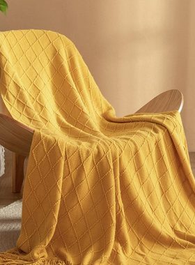 TD61黄色沙发盖布四季通用沙发套罩全包套风格系搭巾全盖沙发巾垫