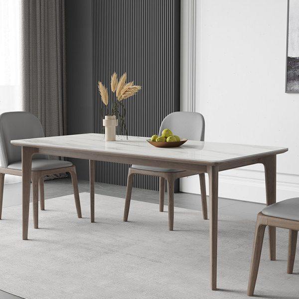 白蜡木岩板餐桌椅组合现代简约北欧胡桃色实木桌子客厅小户型饭桌,住宅家具,岩板餐桌,淘宝优惠券,粉丝福利购,淘宝优惠卷