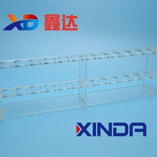 木质比色管架有机玻璃试管架/单排6孔/12孔 比色管架 可定制