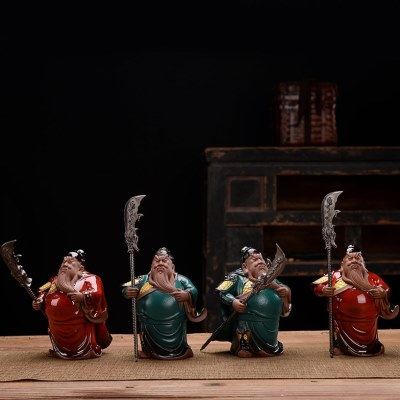 关公摆件武财神关羽关云长义薄云天家居饰品公室装饰陶瓷工艺品,特色手工艺,青花瓷,淘宝优惠券,粉丝福利购,淘宝优惠卷