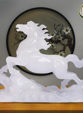 马到成功招财马摆件老板s办公室桌面上酒柜装饰品公司乔迁开业礼