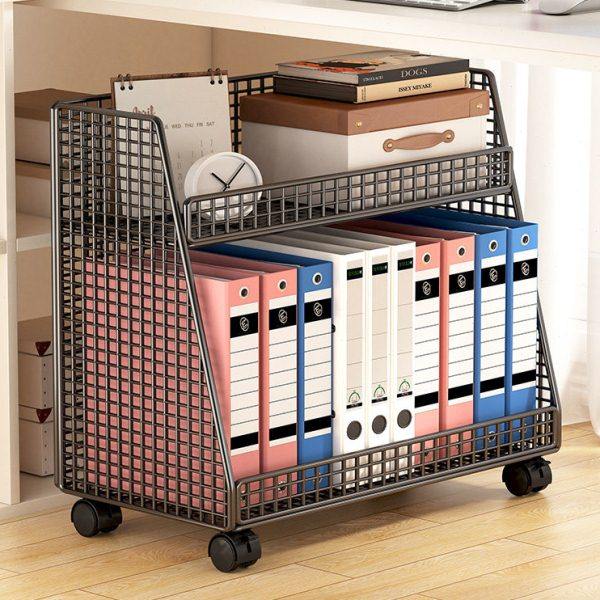 办公桌置物架家用书房书桌旁可移动书架多层工位桌下文件收纳柜子,收纳整理,书桌收纳置物架,淘宝优惠券,粉丝福利购,淘宝优惠卷