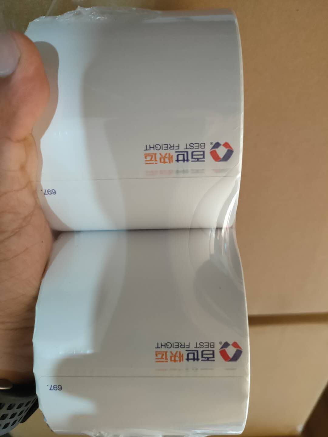 百世快运物流标签80*o100 500张不干胶热敏打印纸快运子单整箱优