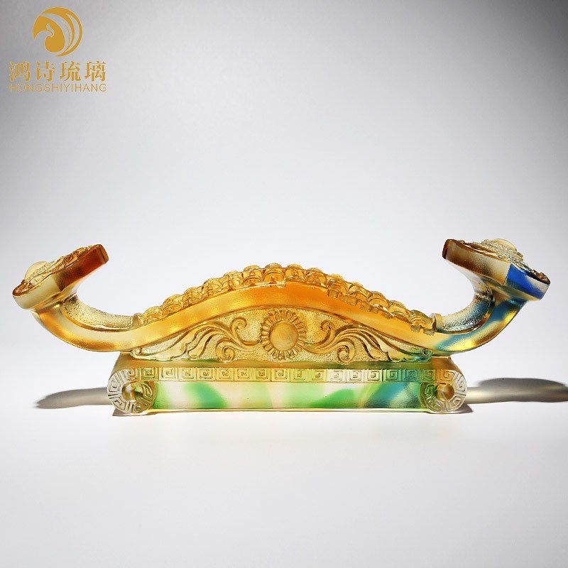 琉璃如意算盘摆件客厅家居玄关装饰品办公O桌店铺吧台手工工艺品