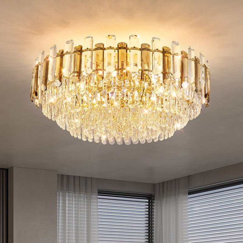 K9水晶吸顶灯简约现代高档大气轻奢客厅灯202O5年新款大厅餐厅主