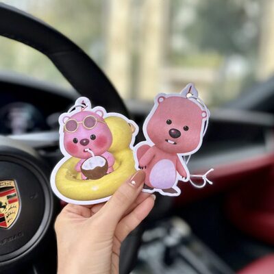 【呱呱】loopy露比小海狸可爱汽车香片车载香薰淡车用挂件持久