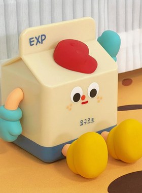 牛奶盒造型小夜灯拍拍灯网红创意礼物卧室睡M眠灯可爱桌面装饰摆