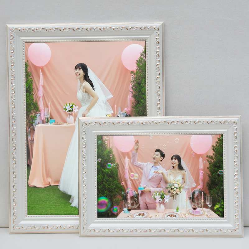 欧式相框定制摆台洗全家福婚纱照片制作放大挂墙T装框做成来图定
