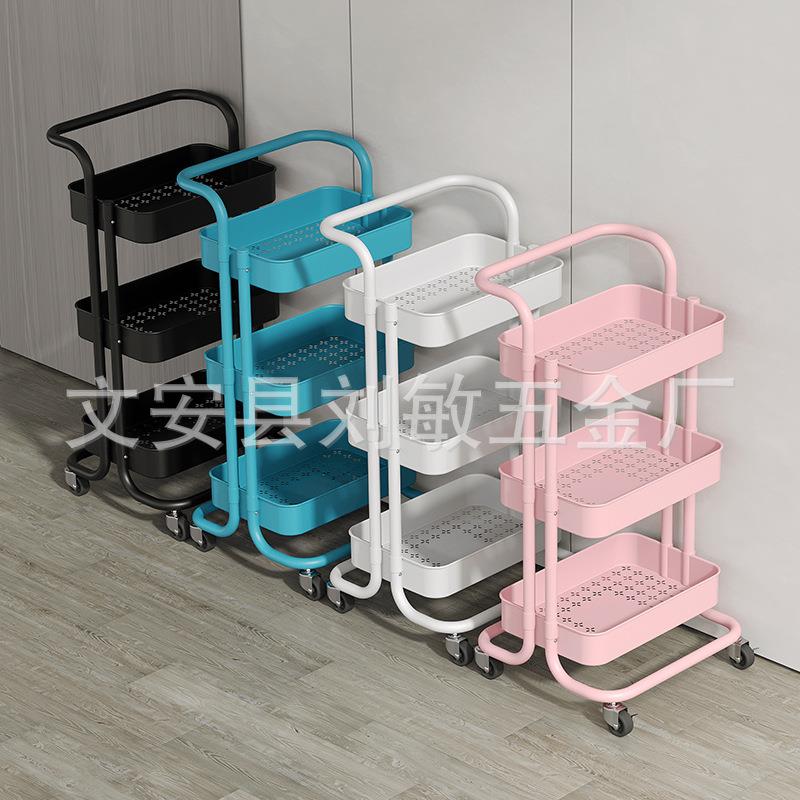 家用可移动小推车置物架美发美甲工具收纳架多层美容院手推车